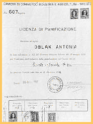 licenza dei primi del '900
