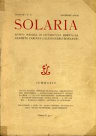 frontespizio "Solaria"