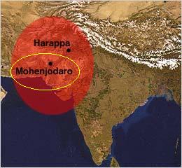Area di diffusione della civilt dell'Indo